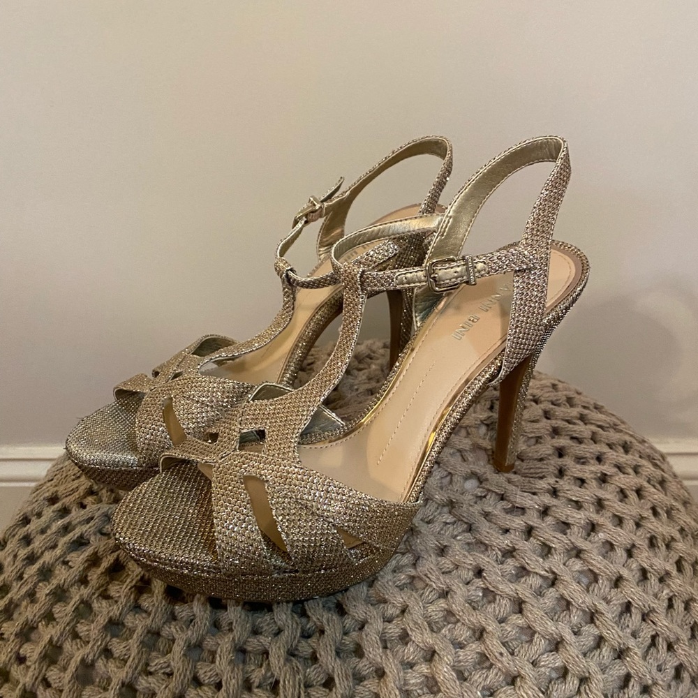 gianni bini gold heels
